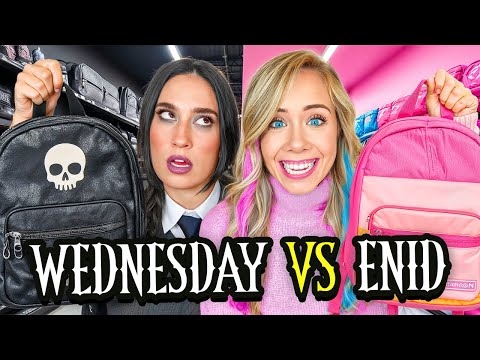 WEDNESDAY VS ENID BACK TO SCHOOL SHOPPING CHALLENGE!