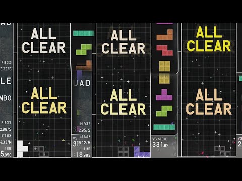 6 PERFECT CLEARS in one Tetra League Round? - TETR.IO