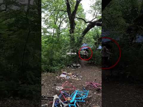 Motorcu ormanda motosiklet hırsızıyla yüzleşti! 😨