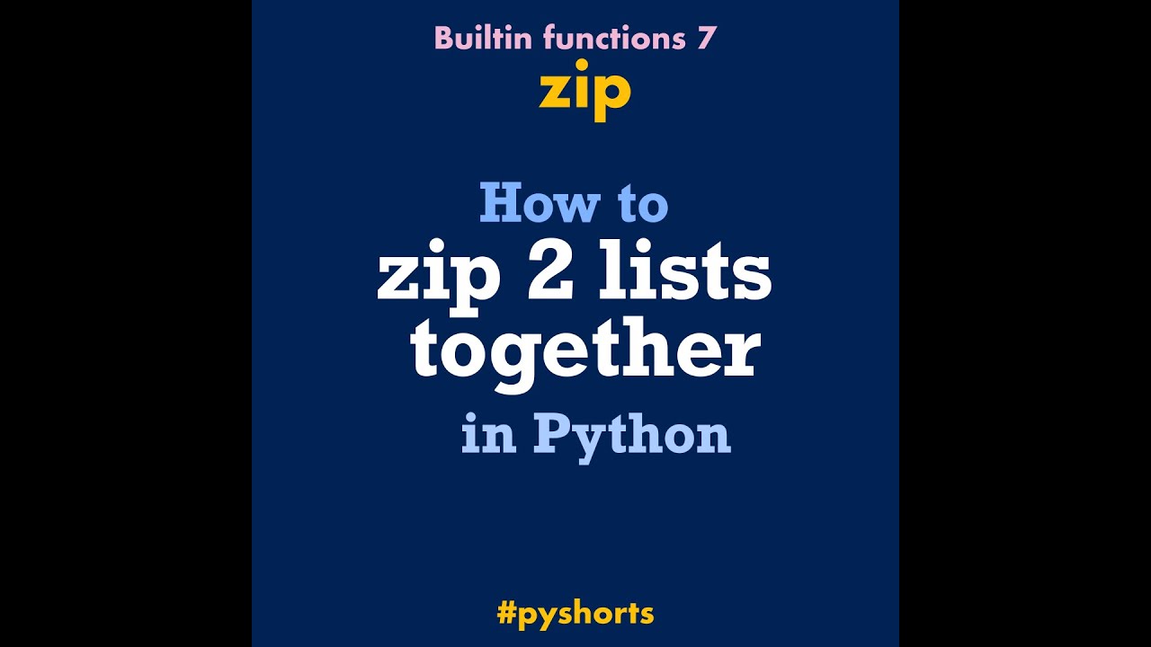 How to zip 2 lists together #python #Shorts