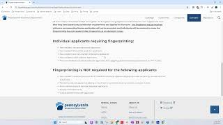 PA Fingerprinting process through www.identogo.com