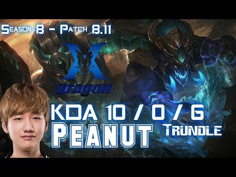 KZ Peanut TRUNDLE vs SKARNER Jungle - Patch 8.11 KR Ranked