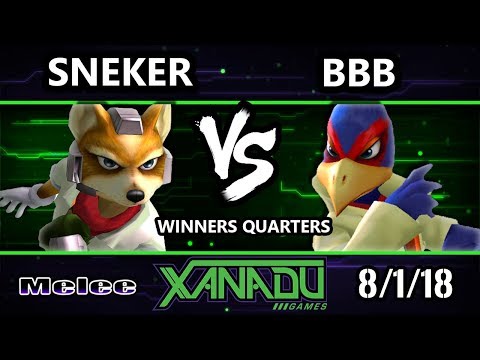 S@X 261 SSBM - Sneker (Fox) Vs. BBB (Falco) Smash Melee Winners Quarters