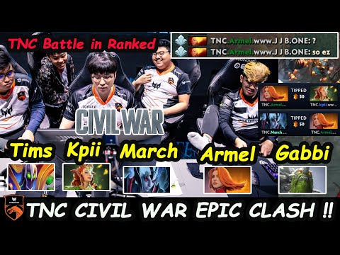 TNC Civil War in Ranked Epic Battle | Armel [Lina] vs Gabbi [Tiny] Dota 2 7.23b pro Gameplay