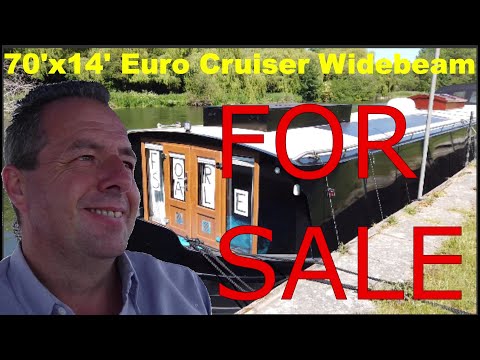 SOLD - Widebeam Canal Boat Euro Cruiser 70x14 UK