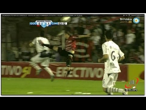 TREMENDA PATADA DE GONZALEZ - DOUGLAS HAIG 0 GIMNASIA LA PLATA 1 - FECHA 10 B NACIONAL (14 10 2012)