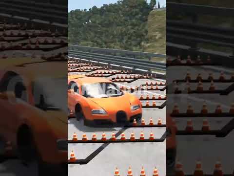 Cars vs 100 spike strips Beam ng drive GR Nation