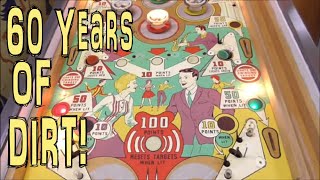 Cleaning And Waxing a 1963 Gottlieb SWING ALONG Pinball Machine - Beautiful Old Game