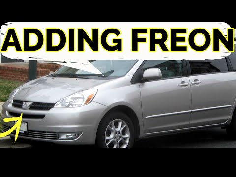 HOW TO RECHARGE AC ON A TOYOTA SIENNA 04 05 06 07 08 09 10 (ADD FREON)