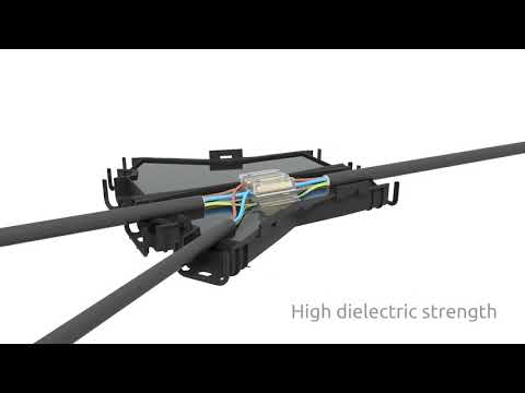 Video Cutie conexiune cu GEL  BREAK50 (165x62x36mm) Gel joint