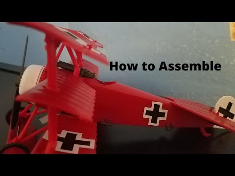 How to assemble the E-Z build Fokker Dr.1 model kit