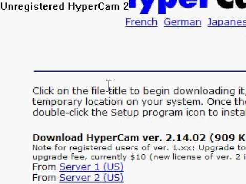 how to get unregistered hypercam 2