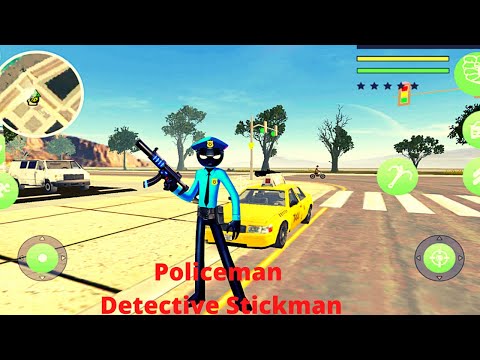 Policeman Detective Stickman Game - Spider Police Officer On Duty - Android Gameplay