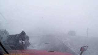 Driving into a instant white out