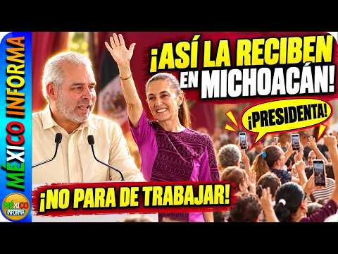 ASÍ RECIBIERON A LA PRESIDENTA EN MICHOACÁN 