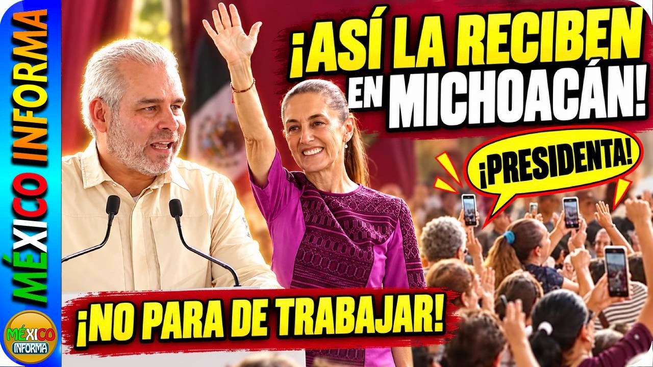 ASÍ RECIBIERON A LA PRESIDENTA EN MICHOACÁN "PRESIDENTA" ESCUCHA LO QUE LE DIJO EL GOBERNADOR.