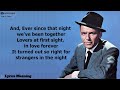 Frank Sinatra - Strangers In The Night | Lyrics Meaning