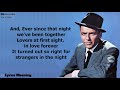 Frank Sinatra - Strangers In The Night | Lyrics Meaning | @FrankSinatra