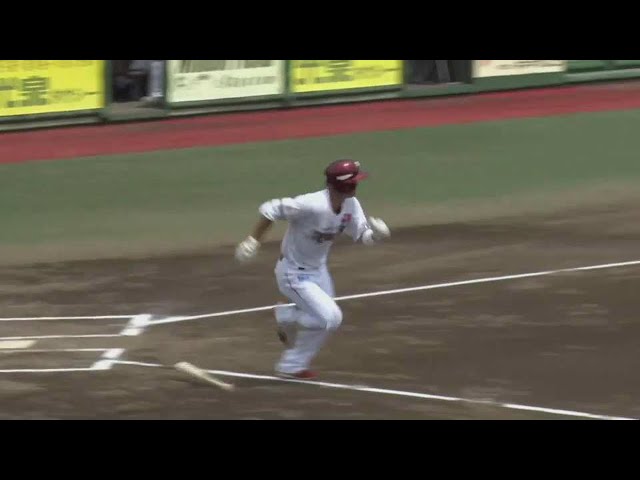 【ファーム】実戦復帰1打席目で快音!! イーグルス・銀次 レフト前へタイムリーヒットを放つ!! 2022年8月9日  東北楽天ゴールデンイーグルス 対 東京ヤクルトスワローズ