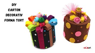 Carton decorativ forma tort 