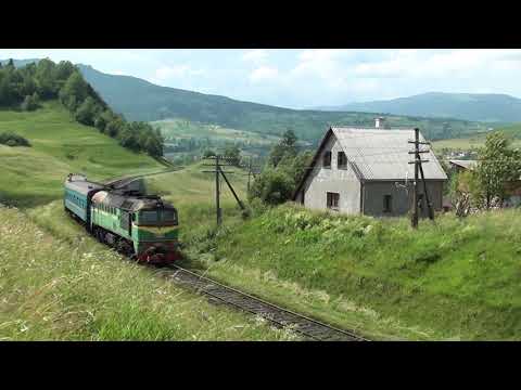 M62-1457 z pociągiem osobowym relacji Rachów - Iwano-Frankowsk