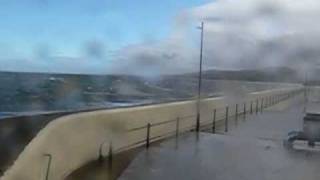 preview picture of video 'breakwater at Peel in the Isle of Man'