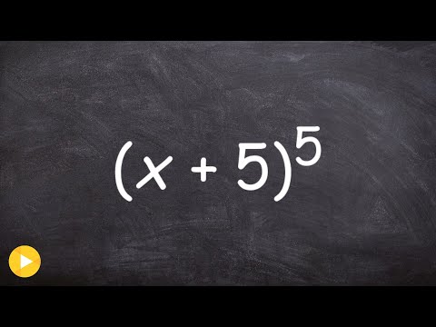 Expand a binomial to the fifth power using pascals triangle