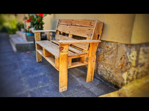 Einfache Bank aus Paletten selber bauen  Simple DIY Pallet Bench