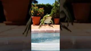 Amazing Funny Green Frog Catches #shorts  #frog
