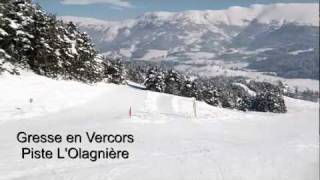 preview picture of video 'Ski Piste de L'Olagnière (gresse en Vercors)'