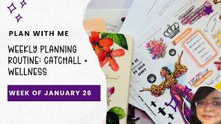 Plan With Me 🖊️ | Catchall + Wellness Planning & Prep | Week of January 26