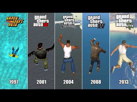 Falling Into Water from the Highest Points in All GTA Games (1997-2025)