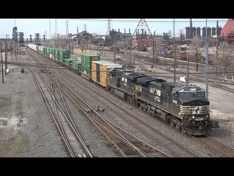 Cliffs Steel Switching Action New and old Paint by NS CP502 East Chicago, IN 4/12/22
