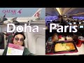 6 5 Hours Flight Qatar Airways Doha To Paris ️ First Impression