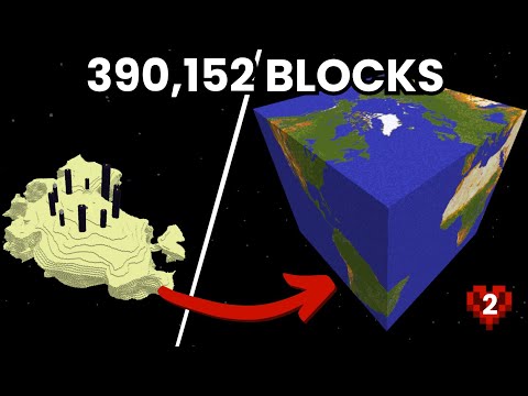 Building Earth in Hardcore Minecraft! Insane!