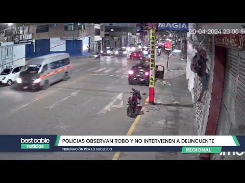 Chiclayo | Policías observan robo y no intervienen a delincuentes