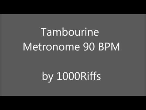 Tambourine Metronome 90 BPM - Beats Per Minute
