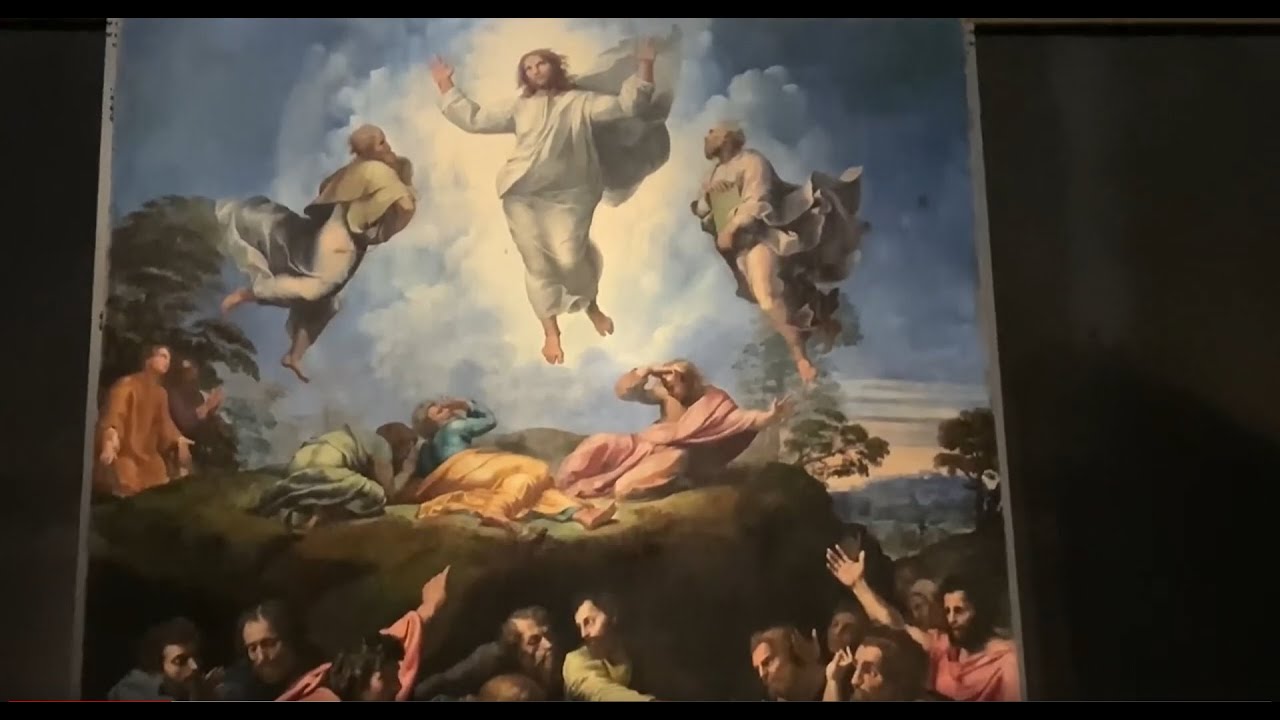 4K Raphael Painting Transfiguration at the Vatican Museum - Rome Italy - ECTV