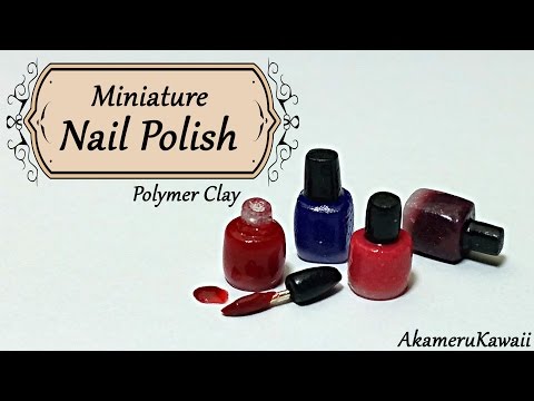 Miniature Nail Polish - Polymer clay tutorial Video