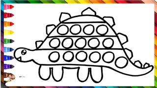 DINOSAUR POP IT Drawing Painting and Coloring For kids | 105