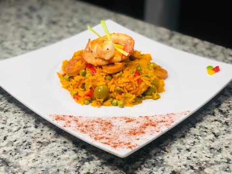 Arroz Valenciano de Camarones y Chorizo Argentino