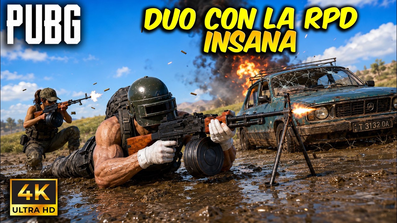 PUBG PC pero la NUEVA RPD esta INSANA para DUO 😨 Es BUENA pero NO le GANA A LA P90