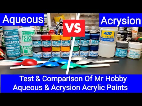 Mr. Hobby Acrysion Vs. Aqueous - Comparing These Acrylic Paints For Model building