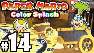 Paper Mario Color Splash - Wii U Gameplay Walkthrough PART 14 - Golden Coliseum: VS Iggy Koopa Boss