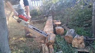 STIHL 041AV chainsaw with 71cm  28 inch bar--- old chainsaw STIHL 041 AV vs  old wood --farm-boss