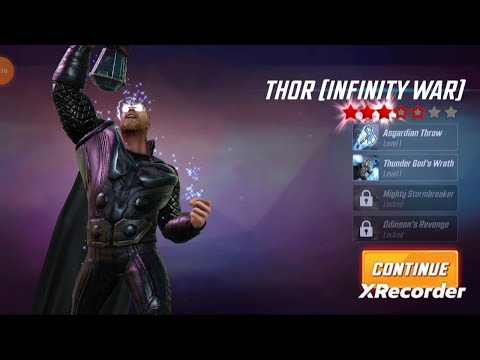 recruiting Thor(infinity war) and opening up orbs |Marvel strike force
