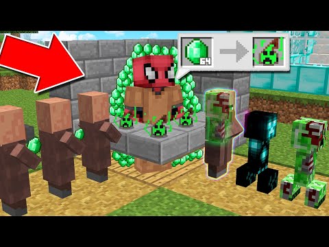 FAKİR CREEPER DÖNÜŞÜM İKSİRİ SATICISI OLDU! (1 İKSİR 64 ZÜMRÜT!) - Minecraft