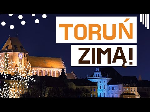 Toruń zimą widziany z lotu ptaka