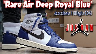 Air Jordan 1 Retro High OG 'Rare Air' Deep Royal Blue Sneaker Review & On Feet