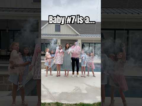 🩷🩷🩷🩷🩷🩵🤍 Baby #7 is a… #genderreveal #family #pregnancy #bigfamily #utah #viral #trending